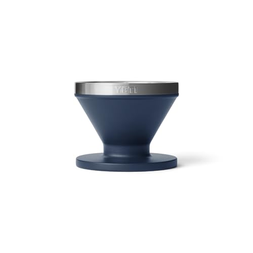 YETI Pour Over Coffee Maker Accessory Ramblers Designed for Perfect Coffee Extraction Anywhere Stainless Steel fits any V60 Filter Navy