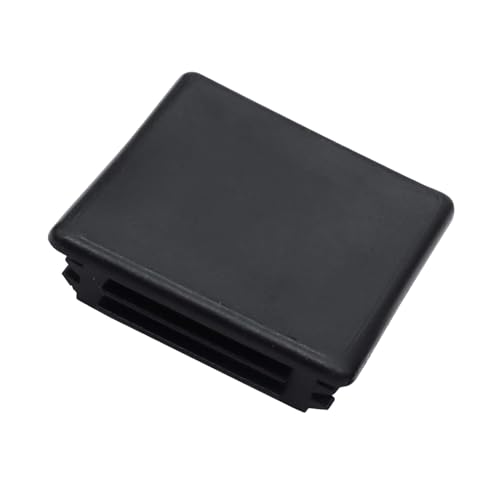 Image of 12 Packs 1-5 /8 inch X 1-5 /8 inch Plastic Safety Low Profile End Caps for Unistrut Channel, Black