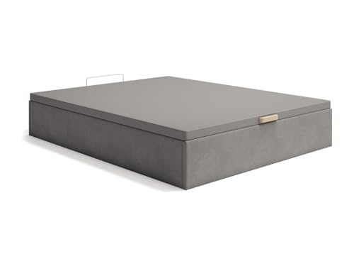 Vente-Unico-Somier Ba?l 160 x 200 cm Ò Tela Gris Ò CENOVAS de YSMEO