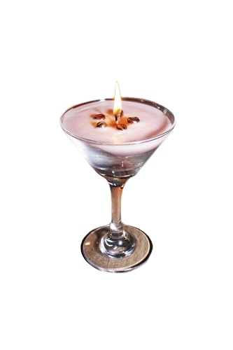 Espresso Martini Candle | Scented Gel Wax Coffee Flavor Candles | Cocktail Candles with Glass | Coffee Martini Romatinc Aroma Candle