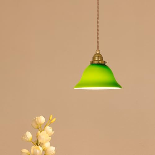 ペンダントライトガラス 真鍮 E26口金 LED電球付属 引掛けシーリングライト 照明器具 天井 吊り下げ灯 北欧 おしゃれ かわいい 手作り