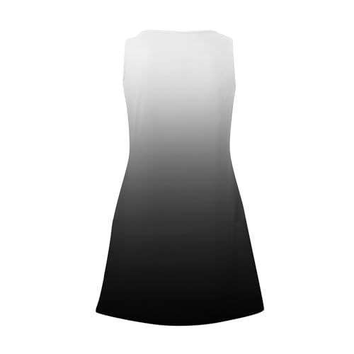 Image of Summer Dresses for Women 2026 Casual V Neck Sleeveless Sundresses Boho Beach Tank Dresses with Pockets