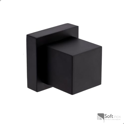 SOFTINOX KIT 2 Acabamentos Quadrado Preto Acabamento Premium Metal Padrão Deca