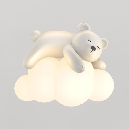 Applique Murale Ours Dormant Nuage Applique Murale Nuage Dessin Animé Mignon Applique Murale Luminaire Mural Applique Murale Décorative Applique Murale Chambre d'Enfants pour Chambre, Couloir