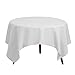 Gee Di Moda Square Tablecloth - 52 x 52 Inch White Table Cloth for Small Square or Round Tables - Heavy Duty Washable Fabric - for Buffet Table, Holiday Party, Dinner, Wedding & Baby Shower