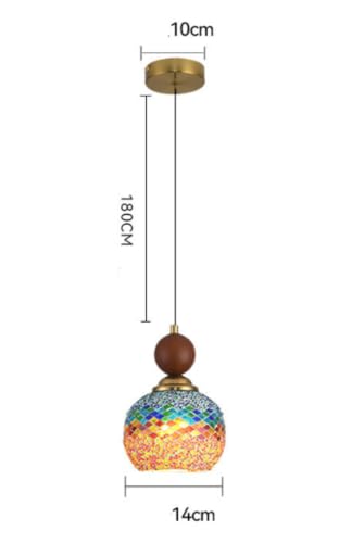 Lampe suspendue simple boho bois massif noyer 3 lumières - 7