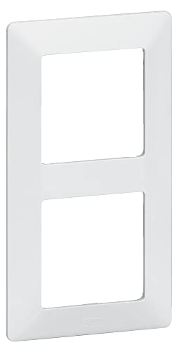 LEGRAND, Valena Life 2-fach Abdeckrahmen, aus halogenfreiem Thermoplast, für horizontale und vertikale Montage, zum Aufrasten auf Valena-Einsätze, Farbe: Ultraweiß, 754002