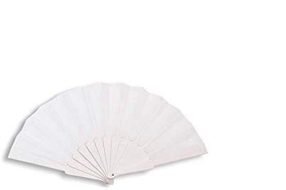 Abanicos Blancos 100 Unidades para Bodas, bautizos y comuniones. Los Mejores Detalles de Eventos Online.