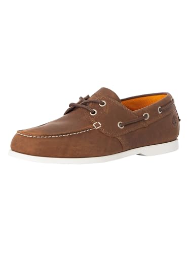 Timberland Cedar Bay 2 Eye Boat Shoe, Náuticos Hombre, Marrón (MD Brown Full Grain), 40 EU