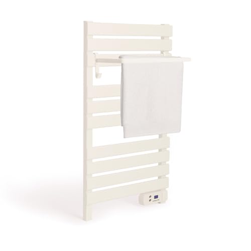 CREATE / Warm Towel 500W / Toallero eléctrico Blanco con Estante / 96.9x5x55 cm/para Suelo o Pared. Temporizador. Pantalla LCD. bajo Consumo