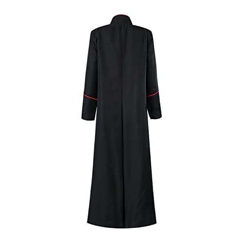 Men's Cassock Choir Cassock Church Robe Minister Robe Clergy Pulpit Liturgical Black Handmade2