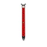 Legami - Zweifarbig, Ladybug Motiv, schwarze und rote Tinte, Click&Clack Stift, Ideal für Schule Büro Zuhause, Zweifarbig, 1 mm Spitzendurchmesser