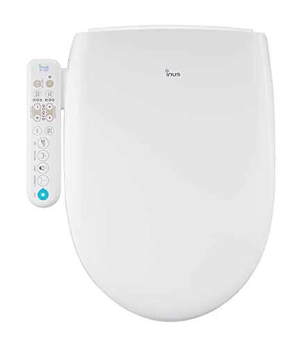 Inus N22 Warm Air Dryer Heated Smart Bidet, Elongated Toilet Seat, Self-Cleaning Stainless Steel Nozzle, Tankless Direct Flow, Instant Heating System, Smart touch Panel and Adjustable Warm Water