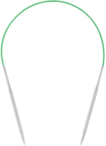 Circular Knitting Needles 16 inch (40cm) - US Size 4 (3.5mm) Stainless Steel Round Knitting Needles for Hats Socks & Baby Booties
