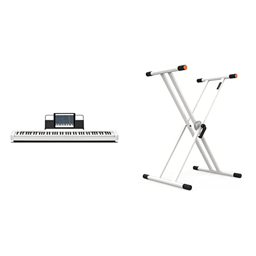 Casio CDP-S110WEC5 Fully Weighted Hammer Action Digital Piano Blanc & Audibax Onyx Plus 130 Blanc – Support de Clavier… - Les Beatles, Paul McCartney, John Lennon, RIngo Starr, George Harrison Casio CDP-S110WEC5 Fully Weighted Hammer Action Digital Piano Blanc & Audibax Onyx Plus 130 Blanc - Support de Clavier…