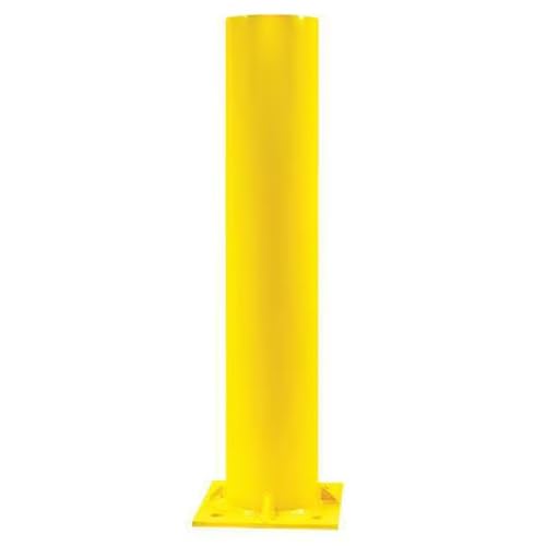 Bollard,36 in H,Yellow,Carbon Steel
