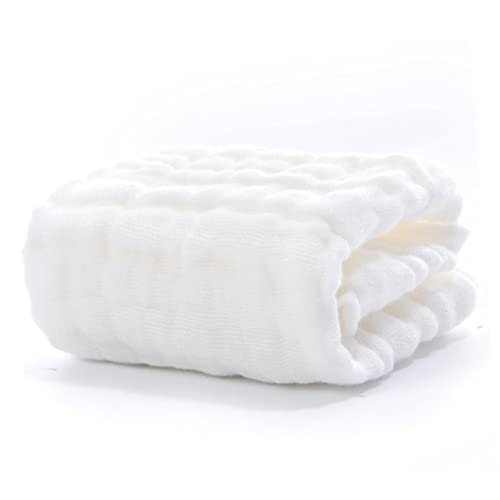 GARVALON 6-Layer Cotton Baby Washcloths Set Absorbent Muslin Burp Cloths for Newborns 5pcs Soft Hand Towels for Drooling and Bathing3