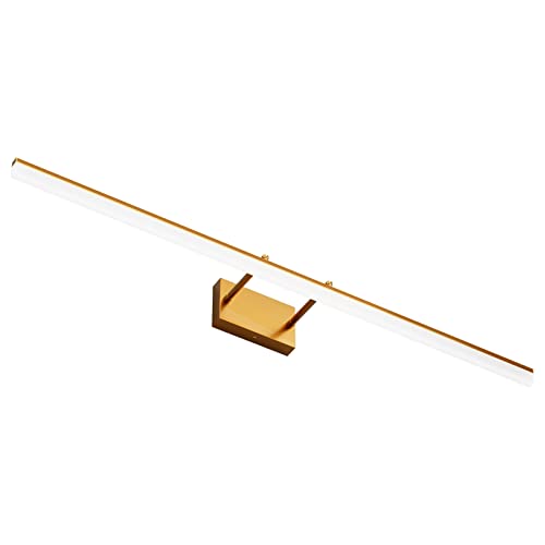 Image of Aipsun Copper Bathroom Vanity Light 48inch Adjustable Modern LED Vanity Light for Bathroom Gold Lights Fixtures 5500K