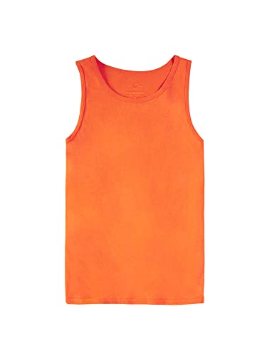 Fruit of the Loom Boys' Solid Multi-Color Soft Tank Tops, 3 Pack, WHITE/ORANGE/BLACK, Small4