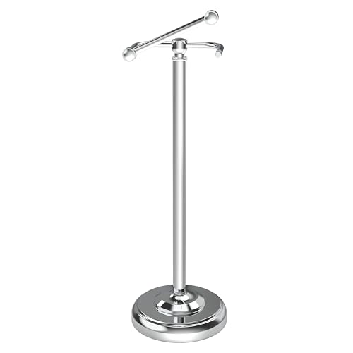 WZKALY Toilet Paper Holder Stand Polished Chrome Toilet Paper Holder Free Standing Post Pivoting Design & Stable Weighted Base SUS304 Stainless Steel for Bathroom(Mega Roll)
