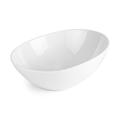 LACOR - 63292 Schüssel, schräg, Classic, Melamin, BPA-frei, spülmaschinenfest, stapelbar, Ø 30 cm, weiß