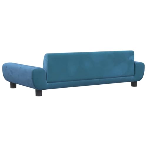 vidaXL Hundebett, Hundekissen mit weicher Polsterung, Hundesofa Hundecouch für kleine Hunde Haustiere, Haustierbett Katzenbett, Blau Samt