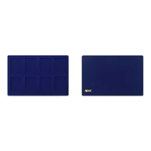 PCCB MINGT 8 Grids Blue PET Plant Velvet Coin Display Tray Coin Slab Holder Storage Case for NGC CNGC NPGS PCGS