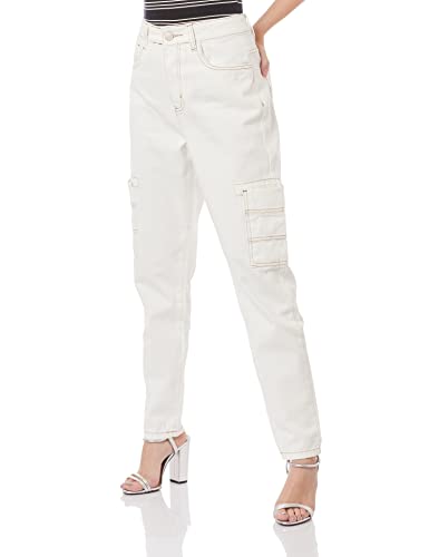 Calça Mom Sawary, Feminina,OFF WHITE, 34