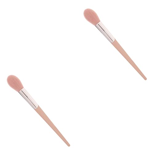 Healeved 2piezas Pincel Para Maquillaje De Polvo y Colorete Para Mujeres Brocha De Alta Precisión Para Iluminador y Rubor Herramienta De Belleza Profesional Cerdas Suaves y Materiales