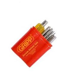 Gripp Screwdriver Set with Neon Bulb for Home & Professional Use (1 Extension Rod+7 Blades)