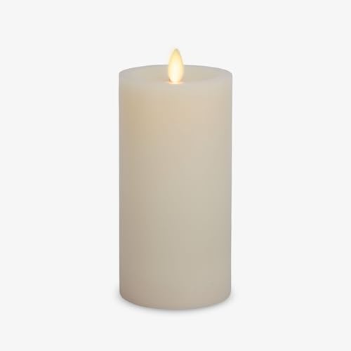 Image of Luminara - Flameless LED Battery Operated Flickering Pillar Candles - Pearl Ivory - Pack of 1-3x6.5 - Realistic Moving Flame Real Wax Indoor /Outdoor