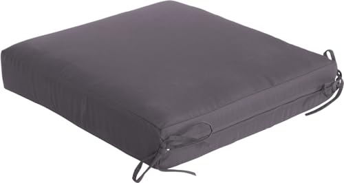 Image of QILLOWAY Outdoor Chair Cushion Set with Strings,Replacement Outdoor Cushions for Patio Furniture.(Dark Grey)-Sets of 2