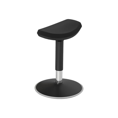 Image of Standing Desk Chair, Ergonomic Office Swivel Stool, Wobble Stool, Height Adjustable Chair Without Backrest for Office, Home,Living Room (Black, 20~25'')