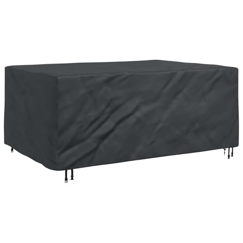 vidaXL Funda para Muebles Liso Negro 230 x 165 x 80 cm 600D, Protector de jardín, Cubierta Rectangular, para Muebles Modernos, Resistente al Agua, UV, para Todo Clima