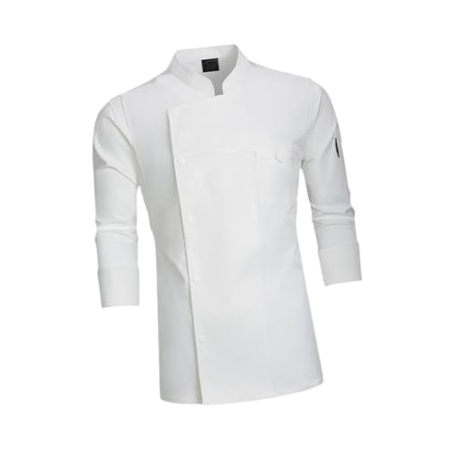 Colaxi Chef Coat White Chef Clothes Chef Jacket for Food Service Catering Hotel Kitchen, XL