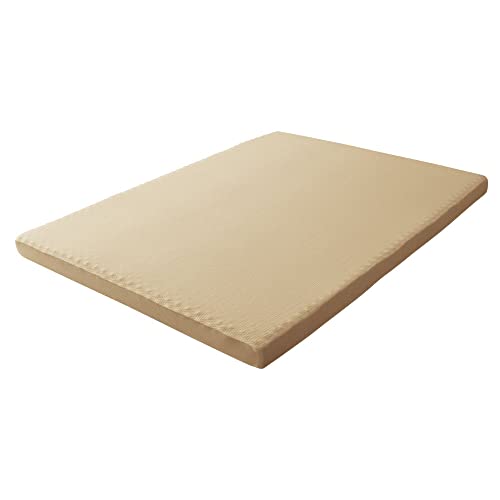 リコメン堂 マットレス 折りたたみ 高反発 セミシングル 3つ折り 厚さ10cm 炭入り リバーシブル 体圧分散 通気 洗える メッシュ生地 三つ折り 高密度 190N ごろ寝 敷布団 折り畳み 高反発マットレス (ベージュ×凹凸折目無し)