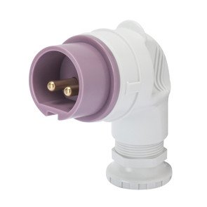 Fiche 3P 16A Gewiss GW60128 fiche male industrielle coudee basse tension