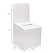 Donation Collection Ballot Box Reusable thick Raffle Ticket Charity Cardboard with wide Slot comment Suggestion Box With Removable Header 10.5H x 10.5W x 10D, Display area 11Hx 10.5W(5 Pack) White