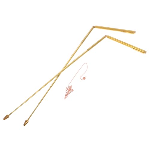 BESPORTBLE Set de Baguettes Sourcier Cuivre Flexible et Portable Bâtons de Radiesthésie pour Détection Spirituelle et Chasse Aux Fantômes Accessoires...