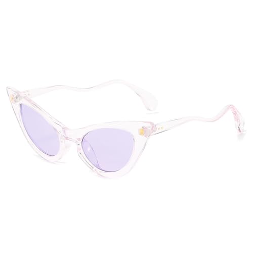 Lunettes de soleil œil de chat de luxe pour femmes avec verres colorés rétro vintage