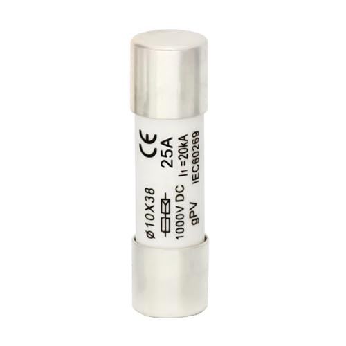 Fusible PV 20A 10x38mm pour protection de circuit DC 1000V