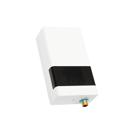 Termo Electrico, Mini Calentador De Agua Eléctrico Sin Tanque De 4KW, Calentador De Agua Caliente Instantáneo, Resistente Al Agua IPx4 For Cocina, Baño, Caldera Con Control Remoto(Pink,110 3000W)