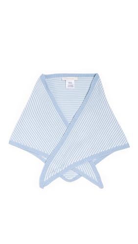 Favorite Daughter Womens The Stripe Knitted Triangle Scarf Blue/White Stripe One Size