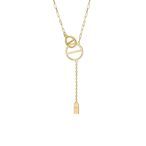 JQQJZLC Collar Delicado Plata 925 Luz Collar con Colgante de Lujo Diseño Collar con Sentido Decoración de Moda Collar de Mujer Collares para Mujer Regalo