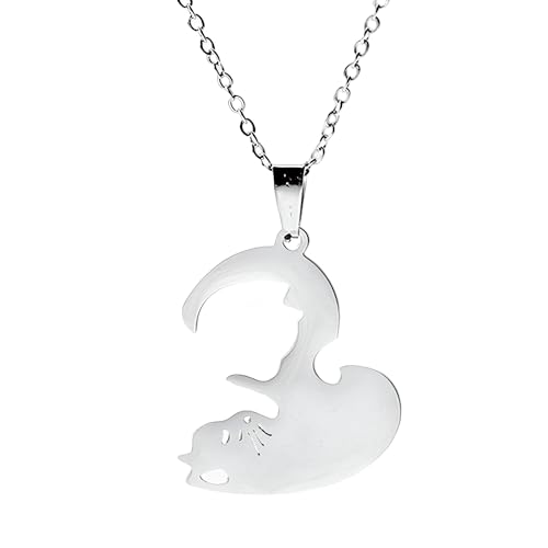 Collier chat noir puzzle cœur bff pour sceller une amitié éternelle