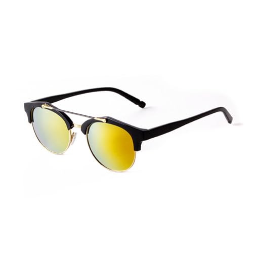 Lunettes de soleil rondes miroir protection UV400 pour homme et femme look été C4