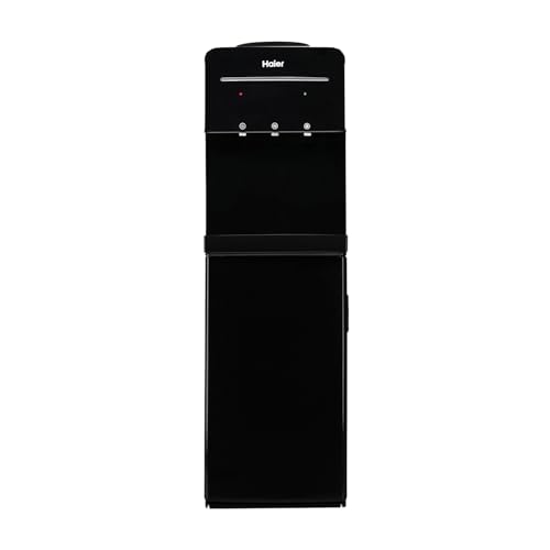 Image of Haier HWD-3BPFS Floor Standing Water Dispenser, Hot, Cold & Normal Water, LED Indicator, Child Lock, Anti-Rodent, Anti-Corrosive, Midnight Black | Pro Series