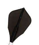Cosmo Darts Fit Flight (Air) 3 Pack W-Shape Dart Flight (Black)