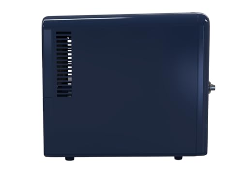 Frigidaire Mini Personal Fridge Cooler, 1 Gal Capacity fits 9 Cans, Includes Plugs for Home Outlet & DC Charger - 9.84" D x 7.09" W x 10.35" H, Indigo Denim Fabric Door - image 4