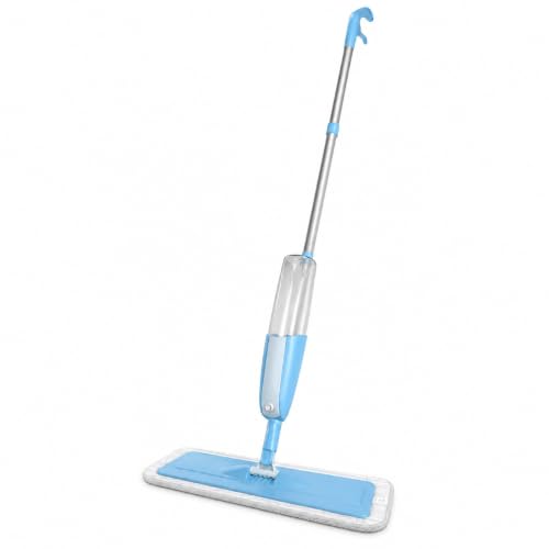 Image of Water Spray Mop with Refillable Water Tank, Washable Microfiber Pad, 360 Swivel Head, Stainless Steel Handle, Wet & Dry Floor Cleaning Mop for Home & Office (Water Spray MOP)